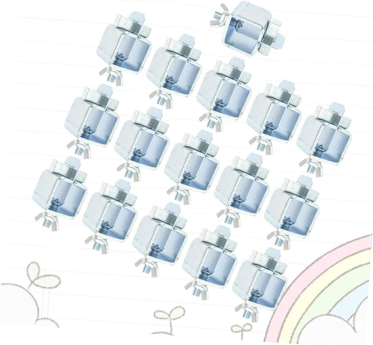 Angoily 16pc Butt Welding Clamps Welding Clips for Sheet Metal Auto Repair Easy Install Remove Silver