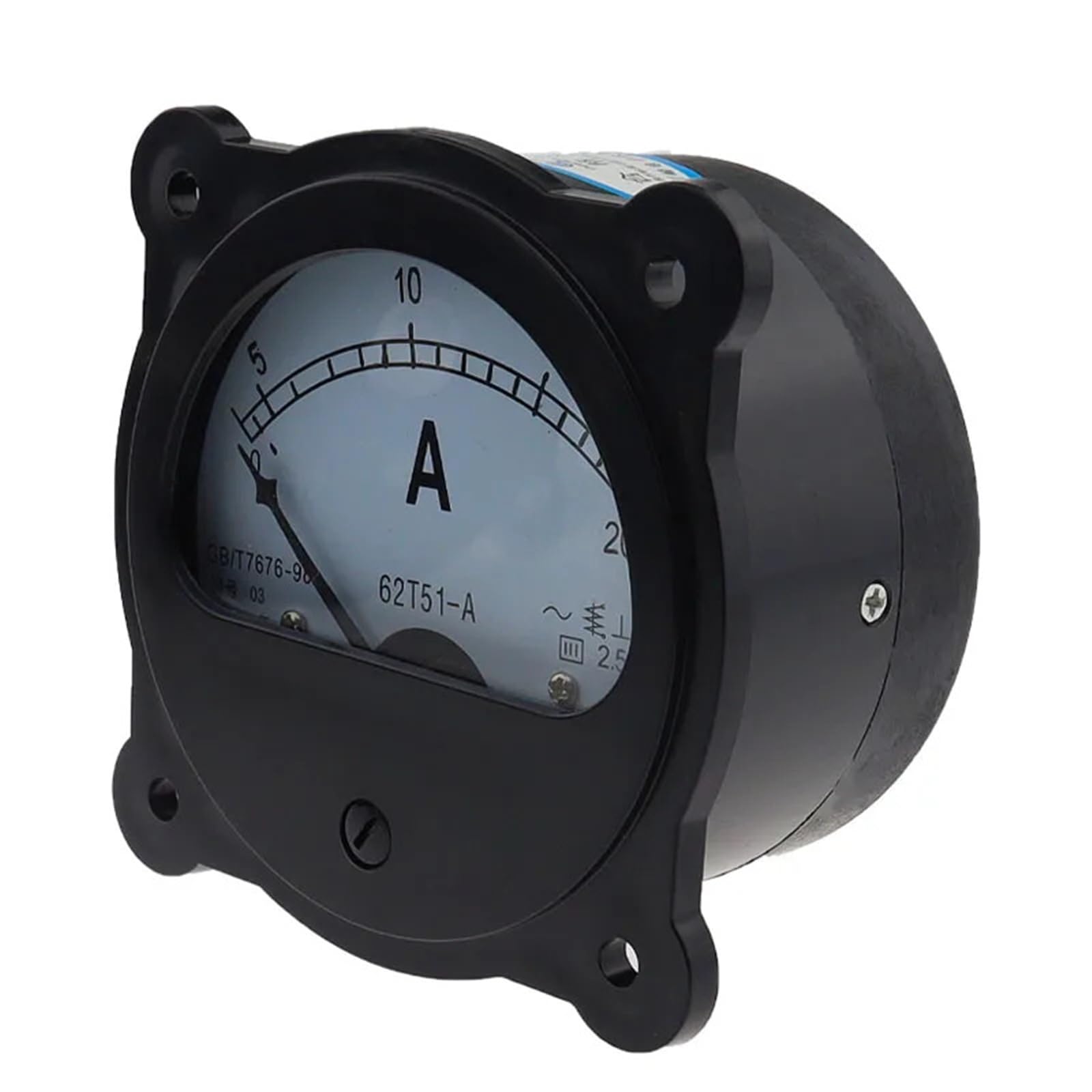 Amperímetro circular negro 62T51 AC5A 10A 20A 30A 50A 75 / 5A 100 150 200 300 1 unidad(AC 200-5A)