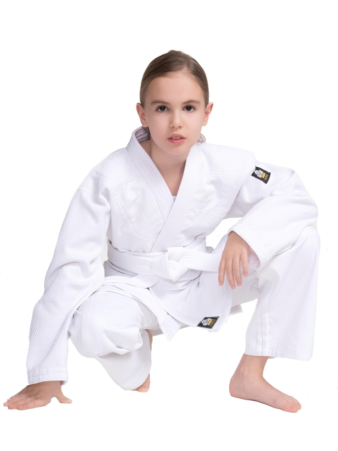 FIRUZ Kimono Standart, Judo-Gi Białe, 140 cm, splot podwójny 350 g/m²