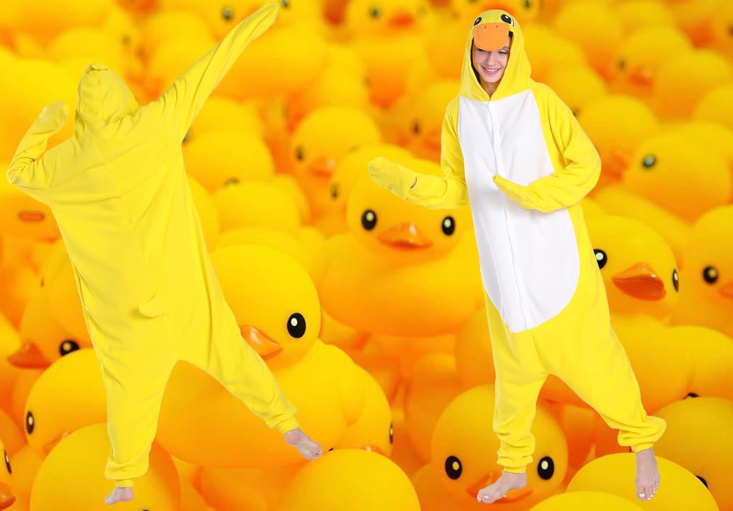 Markest Unisex Onesie for Adult and Teenagers Animal Yellow Duck Cosplay Costumes One Piece Pajama - Image 3