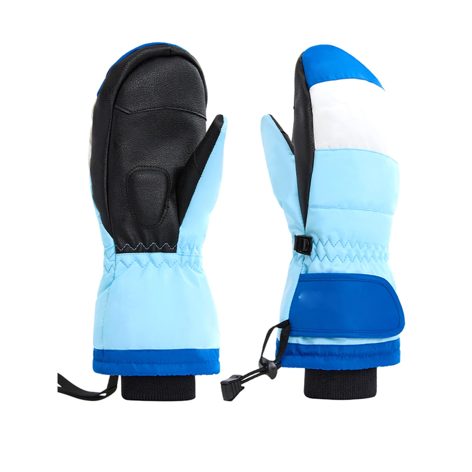 Gants de Ski pour Enfants, moufles Sport Enfant, Gants de Neige, antidérapant imperméable, pour Snowboard, Patinage, Course à Pied,[b] Blue,S