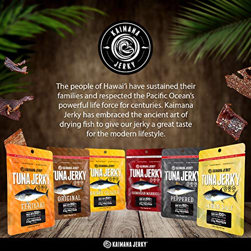 Kaimana Jerky - Hawaiian Warrior Ahi Tuna Jerky 3 Pack - Premium Fish Jerky Made In The Usa. All Natural And Wild Caught. #TOP6