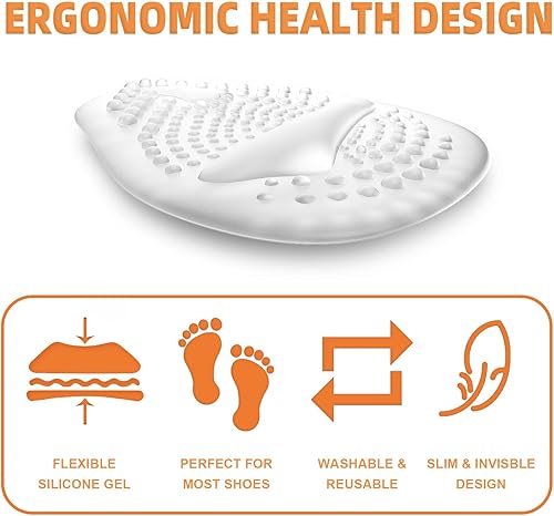 Miniatura 2 de Almohadillas metatarsianas, cojines de bola de pie, insertos de tacón alto reutilizables, lo mejor para evitar ampollas y resbalones, alivio del