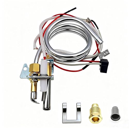 Conjunto piloto de calentador de agua NAT Gas Thermopile Asamblea 100112330 9007876 9007877, compatible con calentadores de agua Reliance Whirlpool