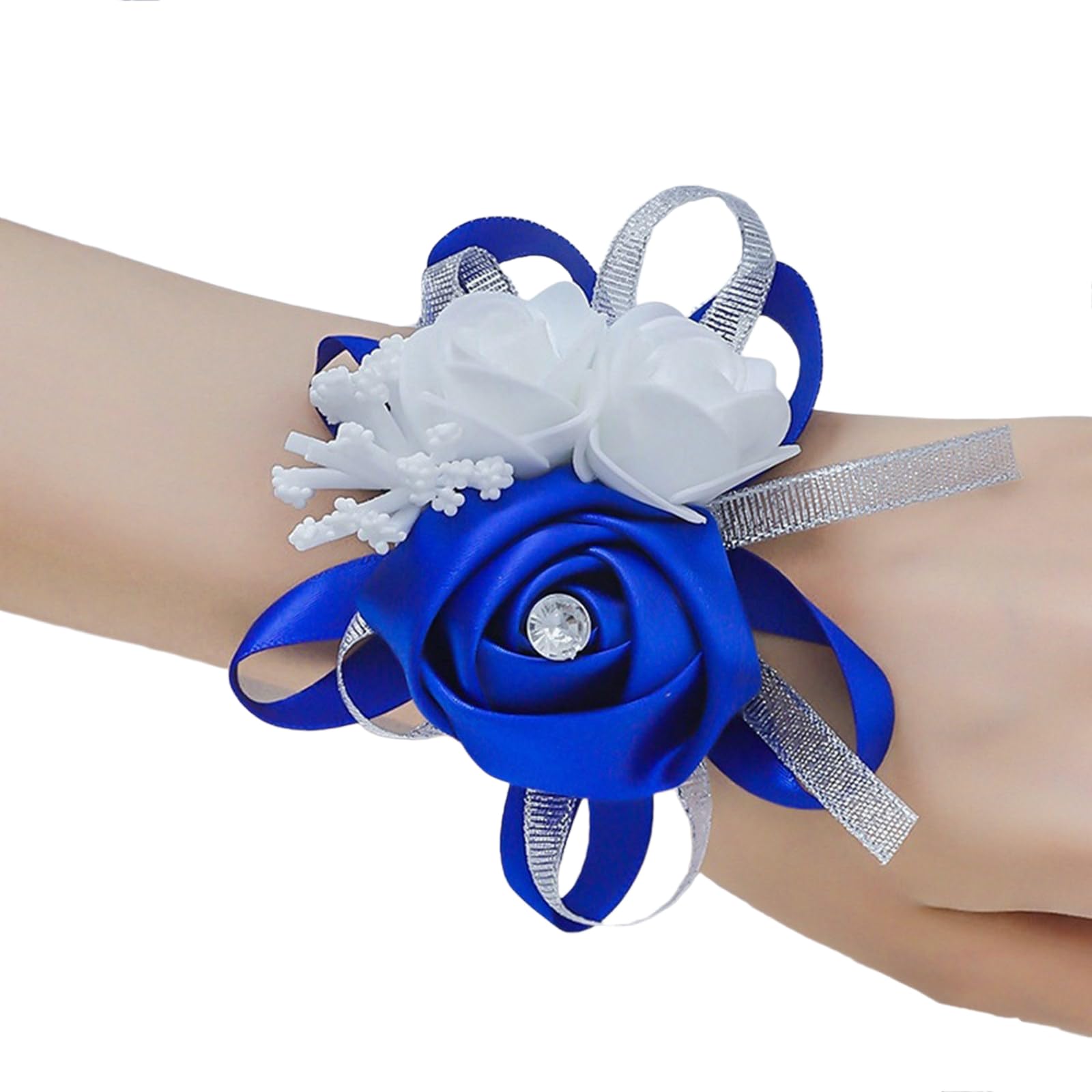 HDOYTXXM Artificial Silk Flower Bride Wrist Corsage Wedding Accessory Wrist for Bridal Shower Engagement Silk