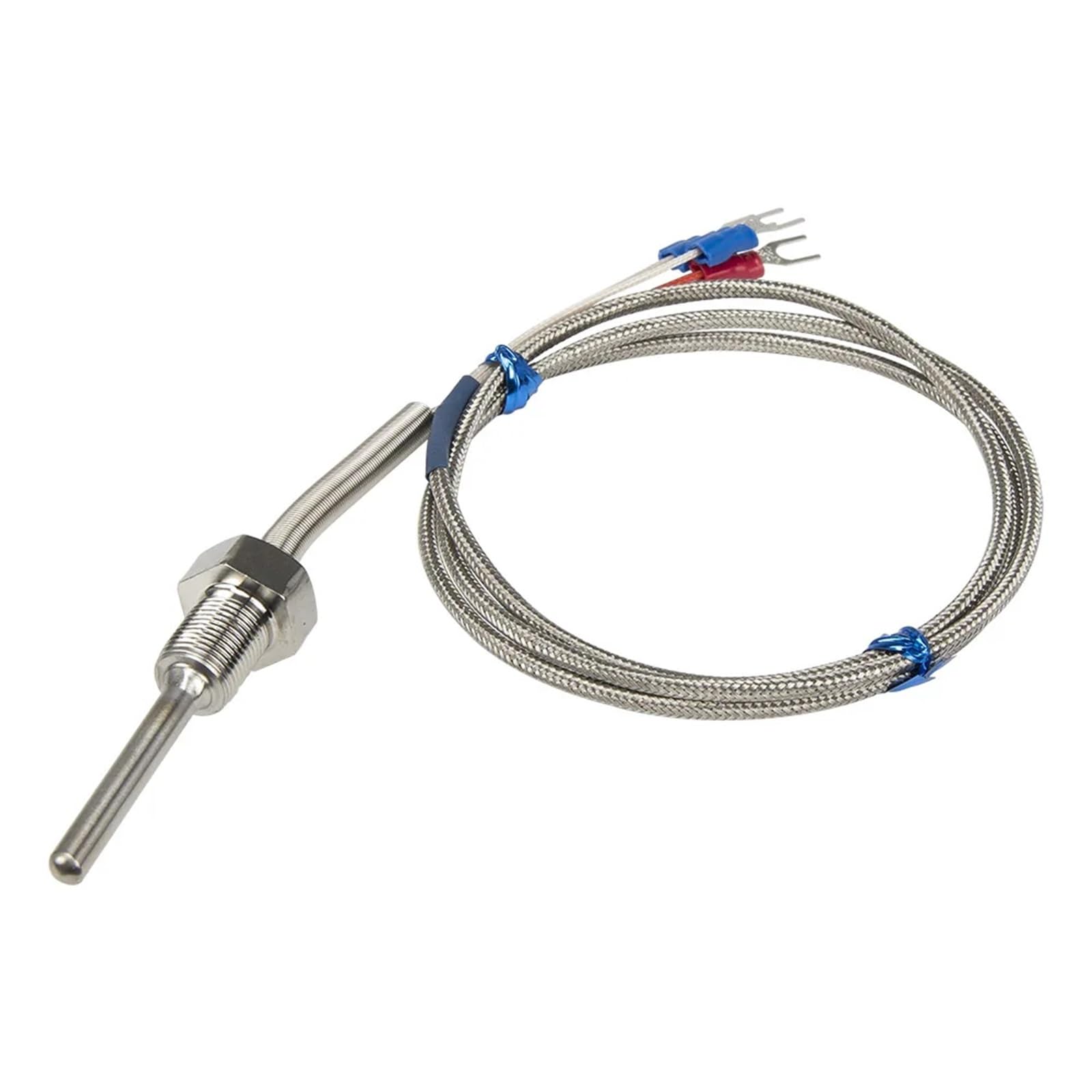 Sensor de temperatura RTD PT100 con cable metálico de 1m para lecturas estables 6