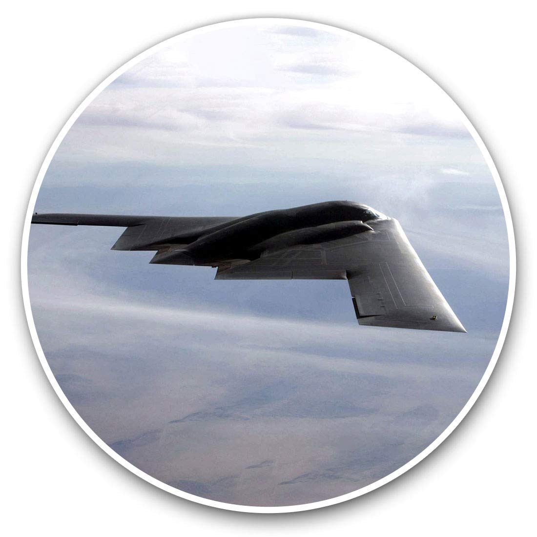 Destination Vinyl Ltd Stealth Us B2 Bomber Plane Jet 14382 Vinyl Stickers (Set Of 2) 7.5Cm - Stealth Us B2 Bber Plane Jet #14382