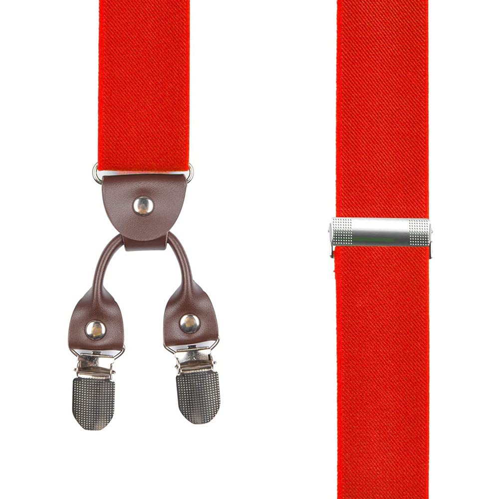 Tirantes de Cuero con Forma de Y para Hombre y Mujer, Tirantes elásticos Ajustables con 6 Clips en la Espalda, para Bodas, Fiestas, Eventos Formales