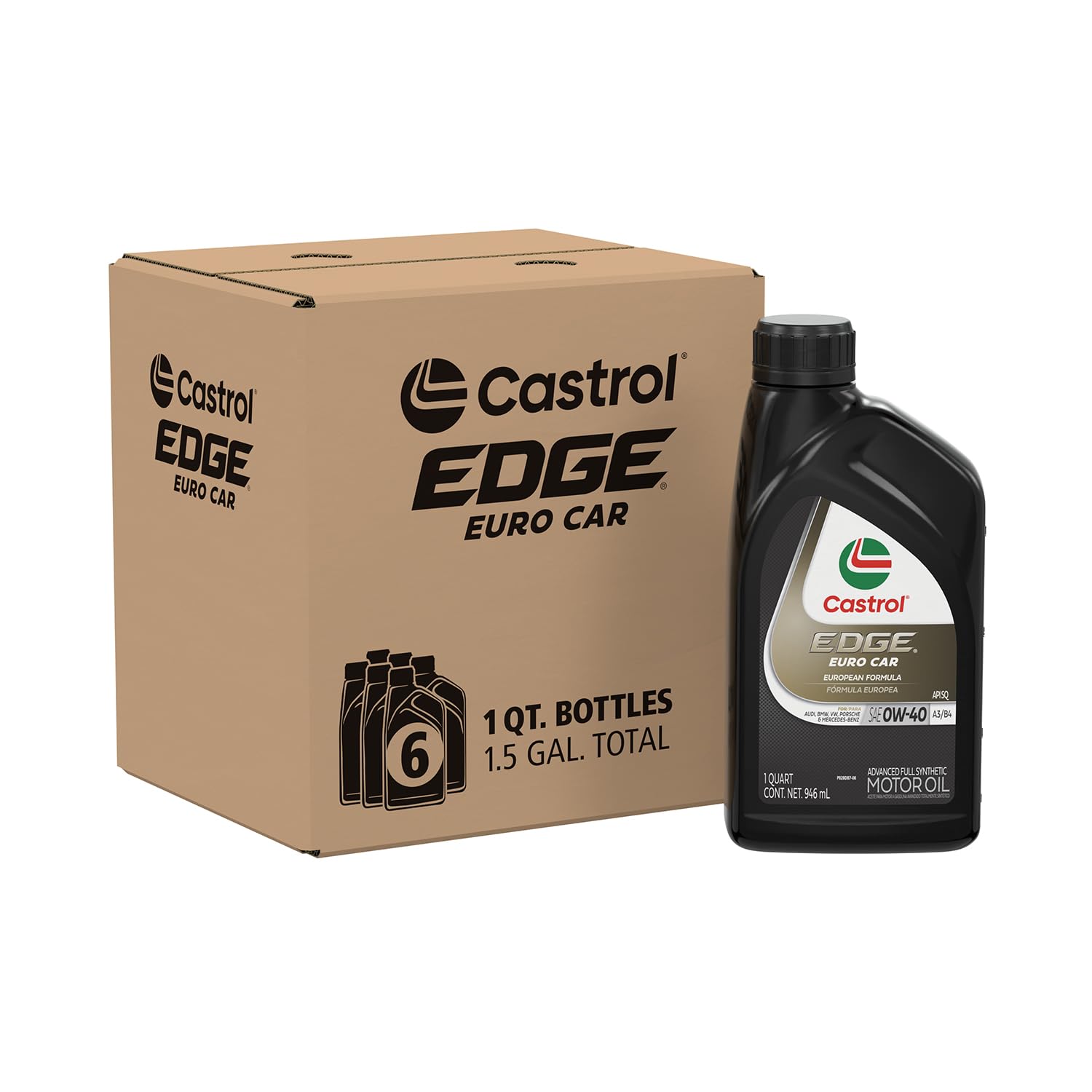 Amazon.com: Castrol Edge Euro 0W-40 A3/B4 Advanced Full Synthetic