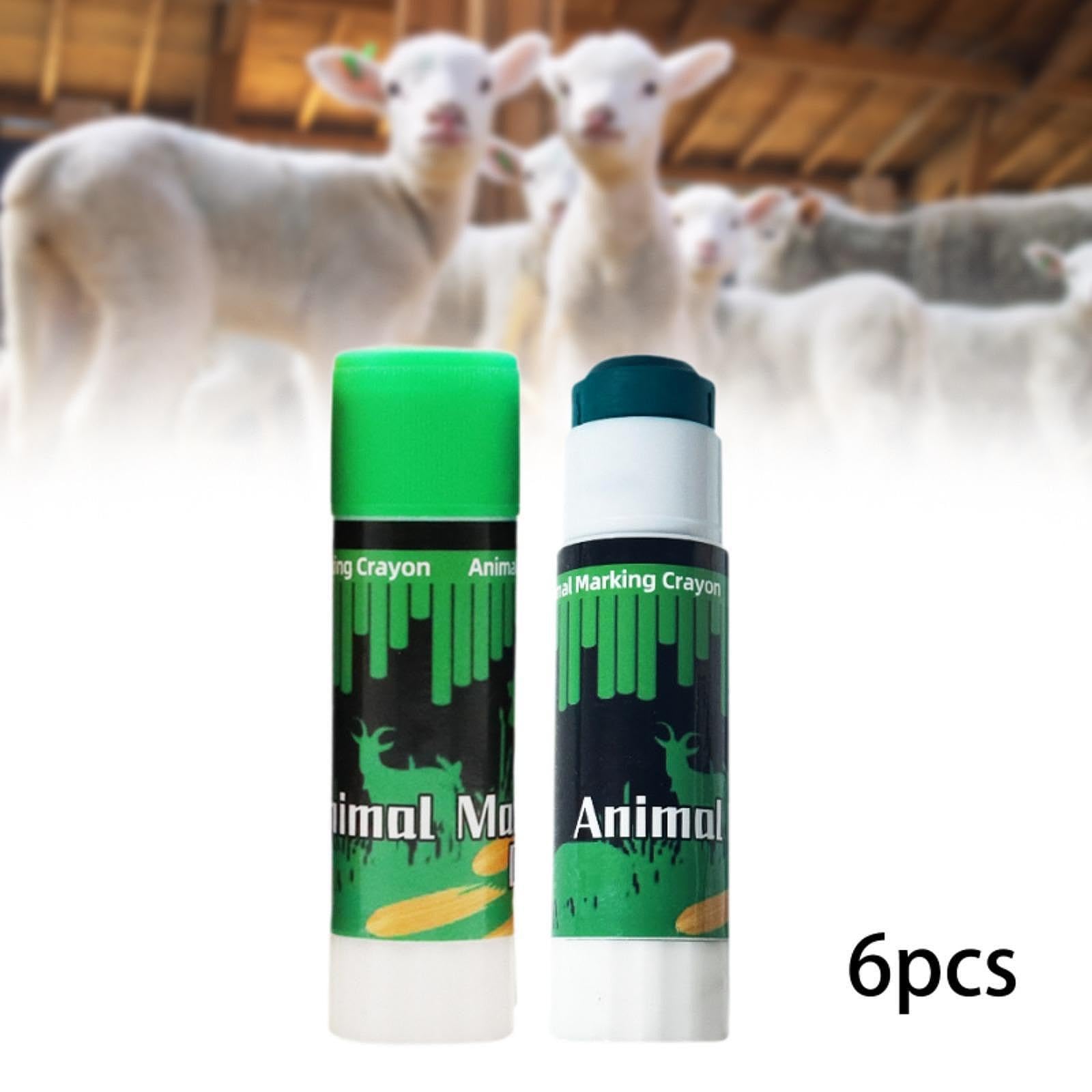12 Pezzi Pennarello Marcatore Bestiame per Identificazione Animali Gesso da Fattoria Penna Marcatura Orecchio Segno Nitido su Pelo Bagnato O, Verde 12 Pezzi