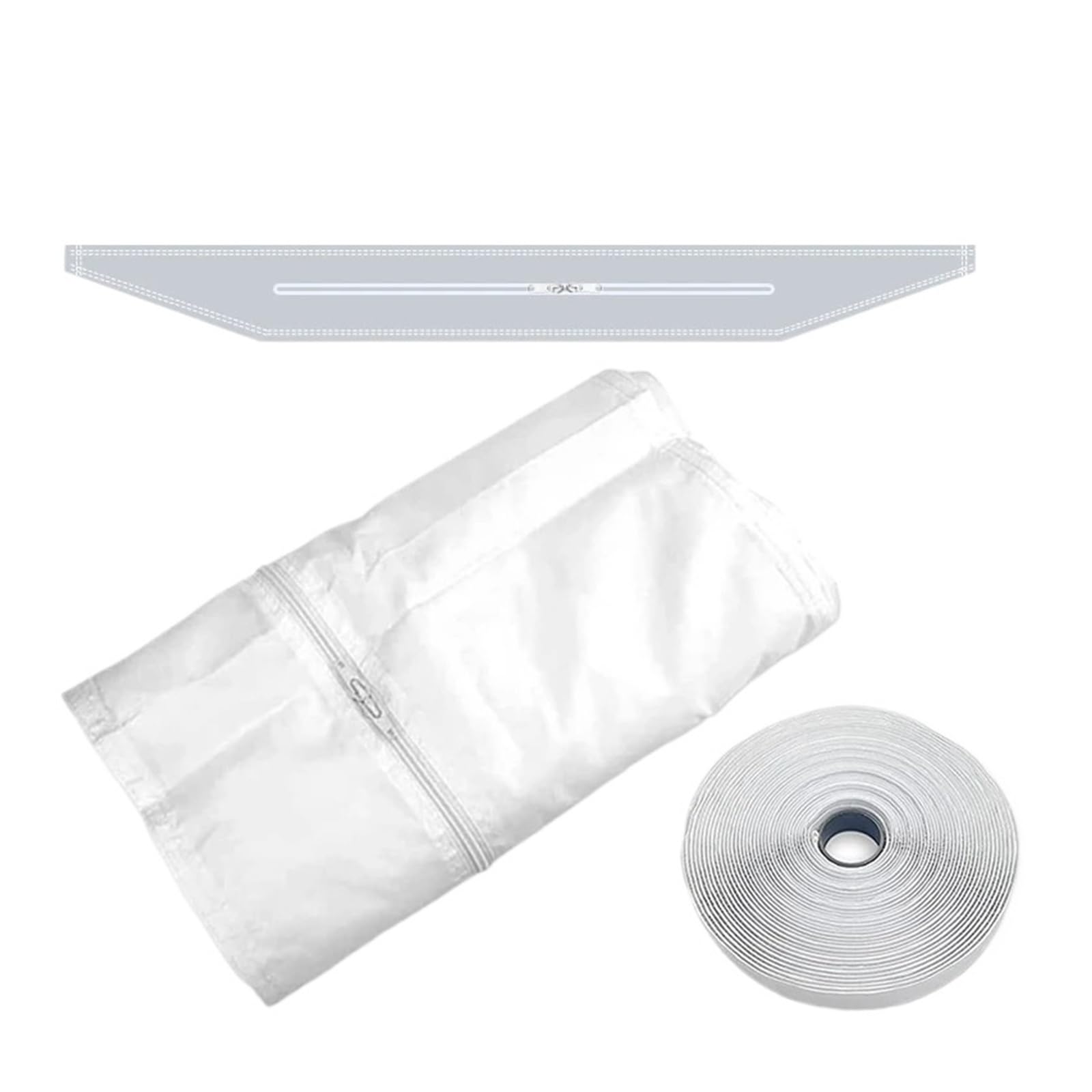Panno sigillante for finestre AirLock 3/4/5 m con cerniera/adesivo for aria condizionata | Piastra di tenuta flessibile con cerniera e adesivo for finestre AC portatili da 3/4/5 m.(Single hole-4m)