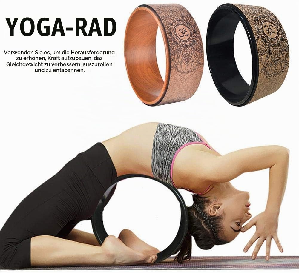 Yoga Wheel, Yoga Wheel - das stärkste und bequemste Dharma Yoga Stützrad für Yoga-Stellungen, perfekte Schaumrolle für zusätzliche Flexibilität 13 x 5 Zoll Yoga-Ring