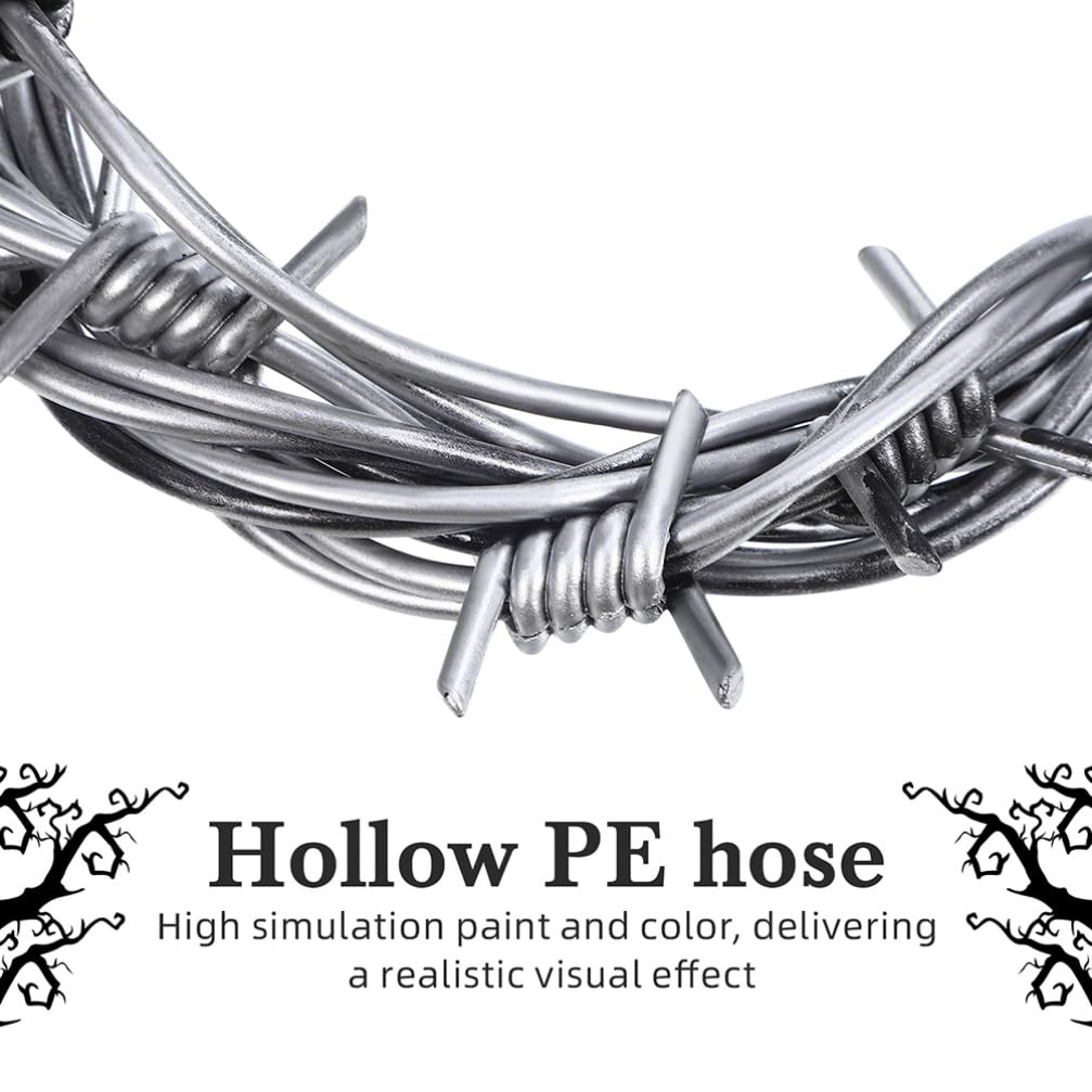 Halloween Stacheldraht Girlande - 2,5m Realistische Deko Braun