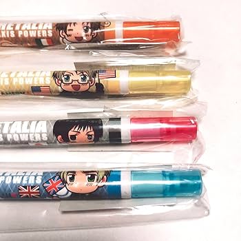 Amazon.co.jp: ヘタリア 蛍光ペン4本セット マーカー 日本 アメリカ