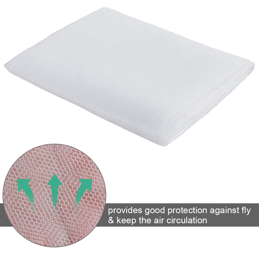 Zanzariera Per Finestre - 2x1.5m, Nastro Autoadesivo, Bianco, Confezione Da 3 Pezzi