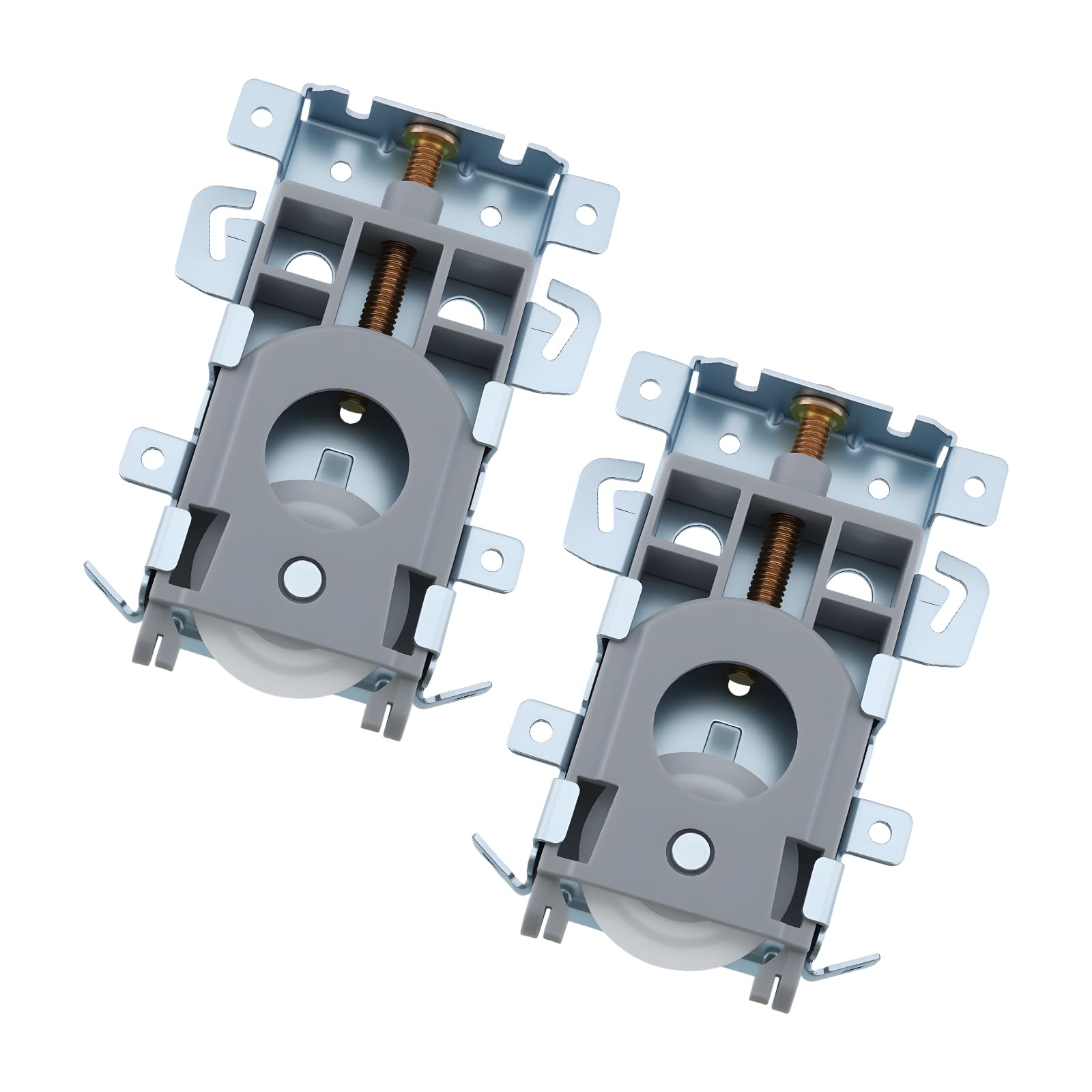 Briny River 2Pcs Sliding Door Pulleys 92x67.5mm for Heavy Applications with Adjustable Pass Maximum Load 60kg