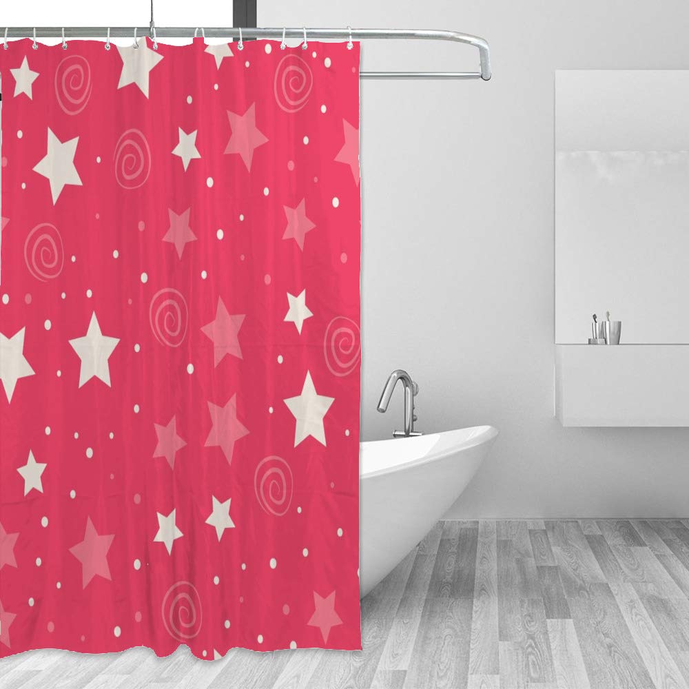 Rideau de douche imperméable anti éclaboussures étoiles enfants