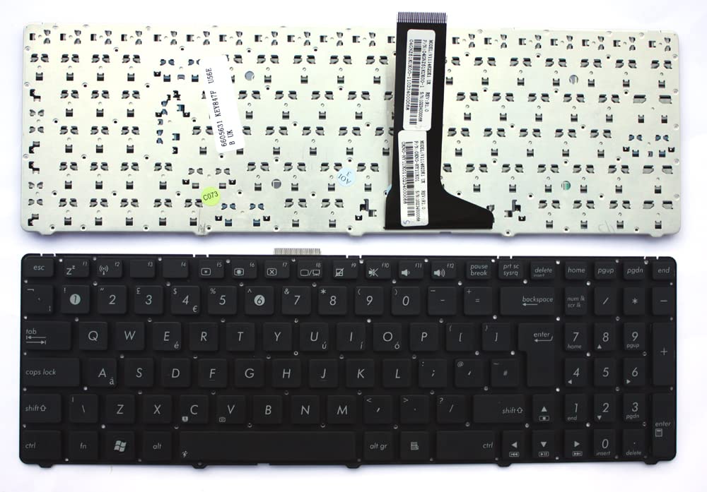 Clavier PC Asus U56E noir AZERTY de remplacement par Power4Laptops - 2