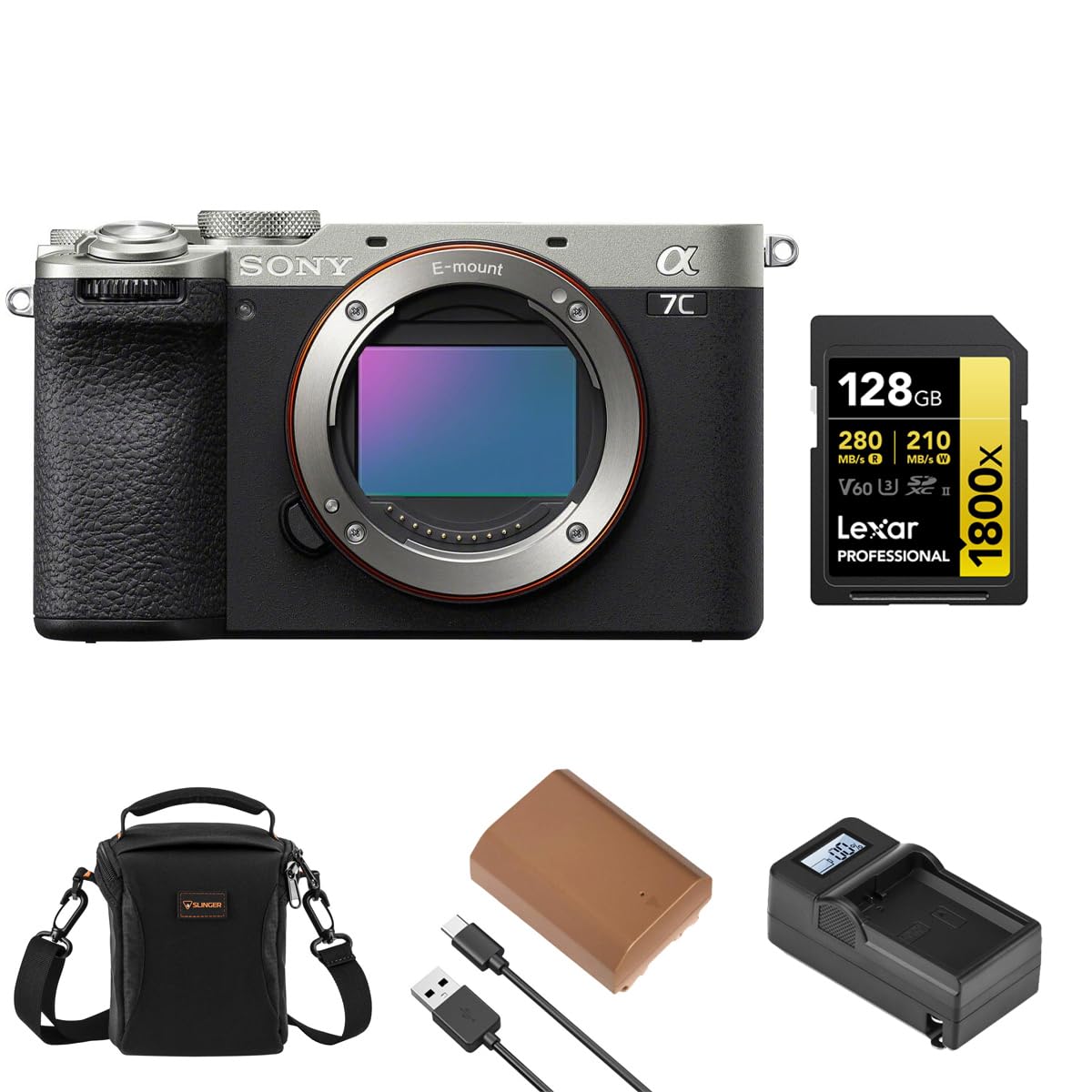 Amazon.com: Sony Alpha a7C II Mirrorless Camera, Silver, Bundle
