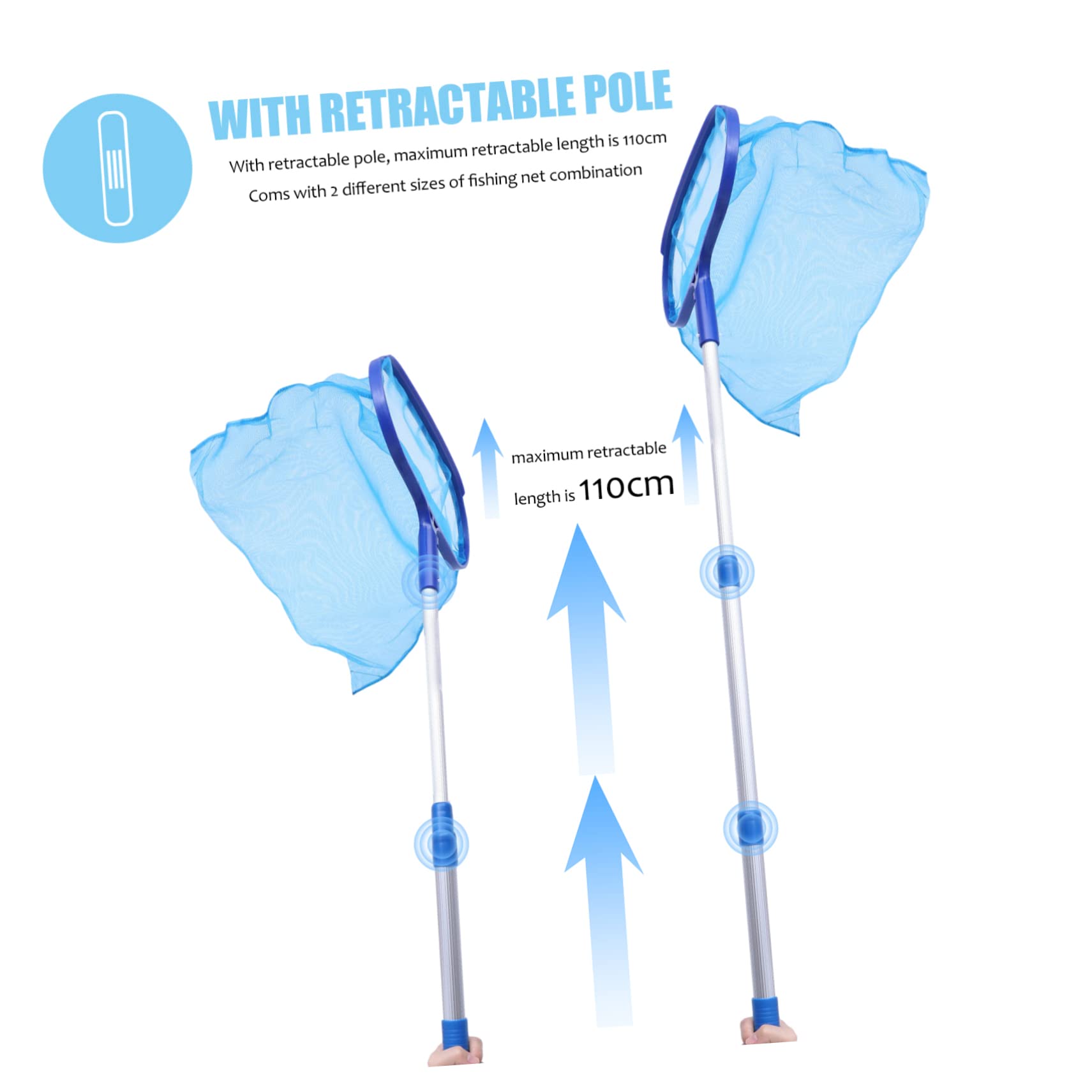 YARNOW 2 Juegos Red De Limpieza De Piscinas Rastrillos Accesorios para Redes De Limpieza De Piscinas Accesorios para Piscinas Red De Pesca De Piscina Malla Fina para Neto Aluminio
