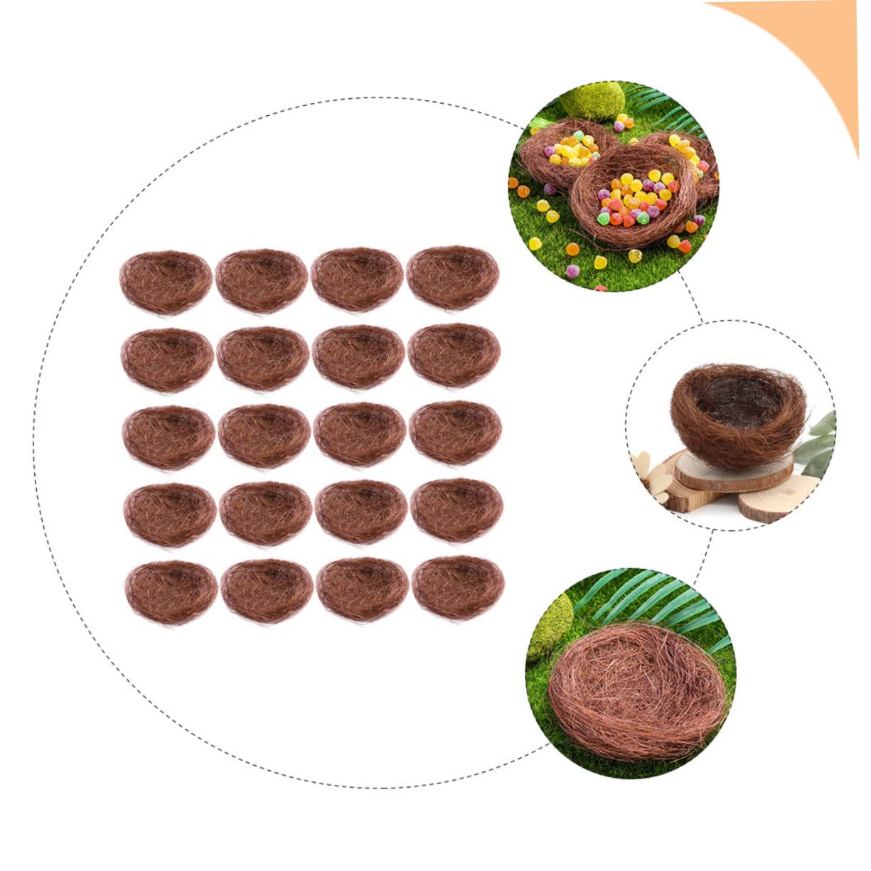 20Pcs Artificial Bird Nests for Decor Decorative Photo Props, Eco-Friendly Natural Material - Image 4