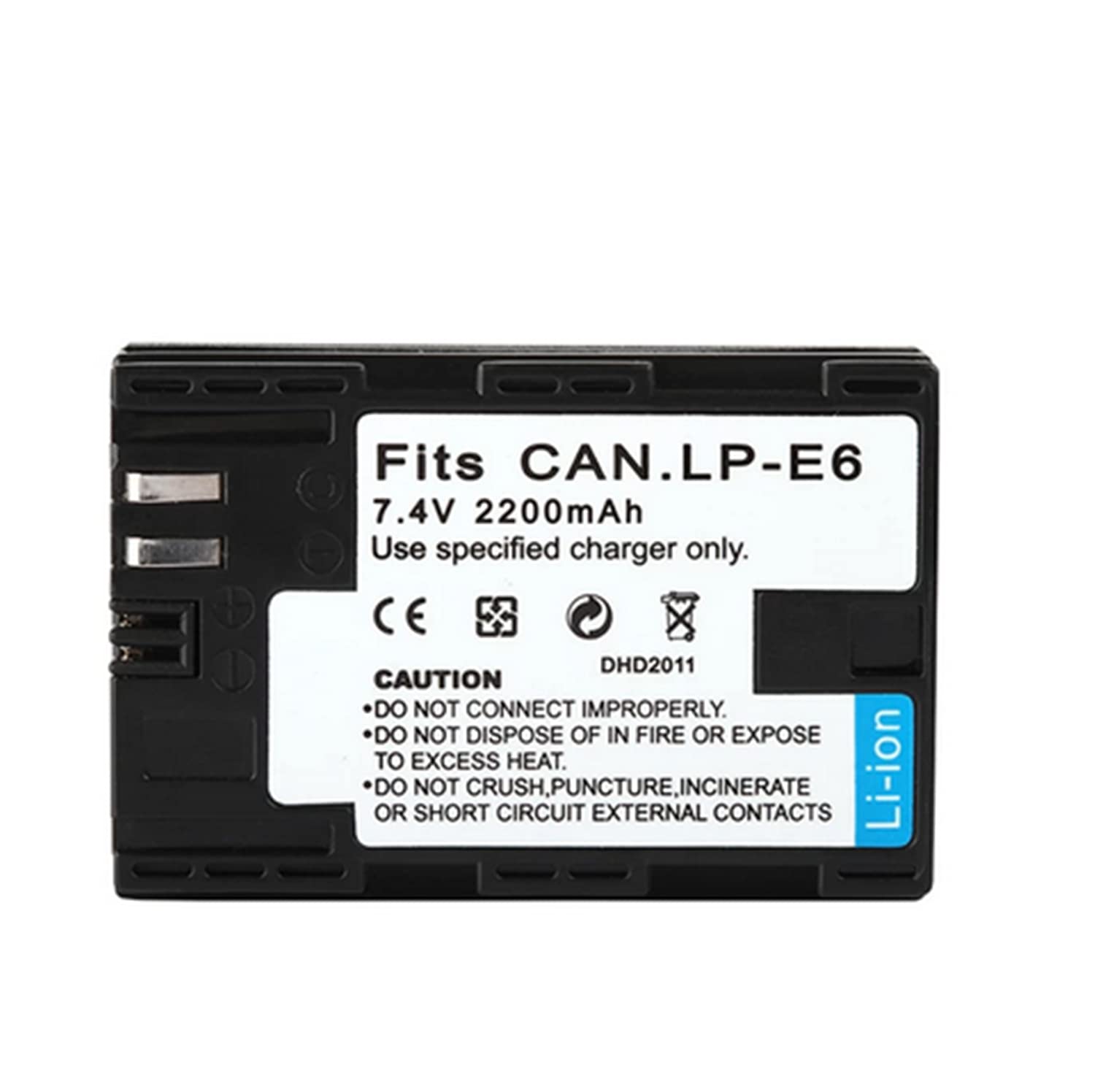SKEIDO 2200mAh LP-E6 LP E6 Camera Battery Compatible with Canon EOS 5DS 5D Mark II Mark III 6D 7D 60D 60Da 70D 80D DSLR EOS