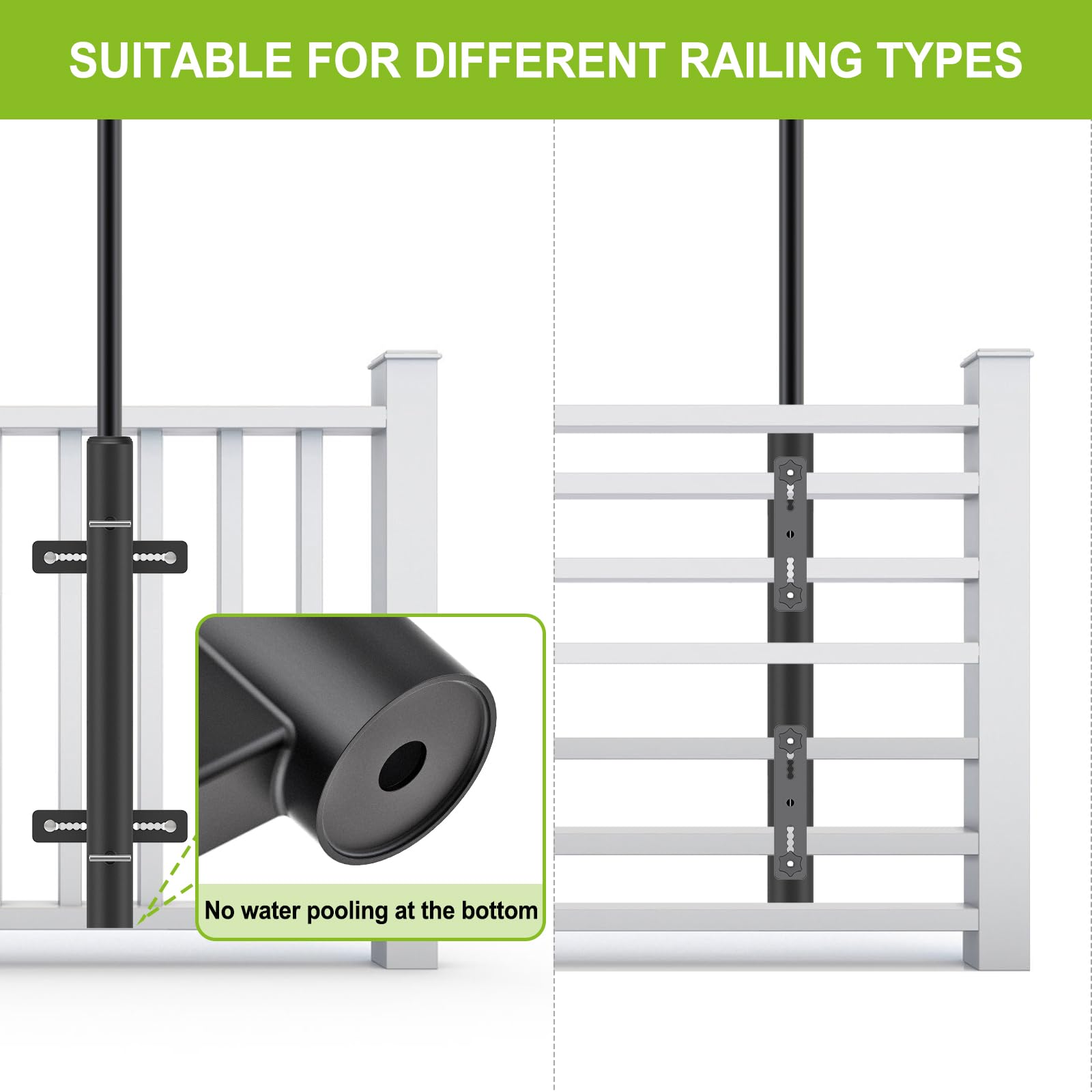 Uchwyt na parasol tarasowy do balustrady tarasowej