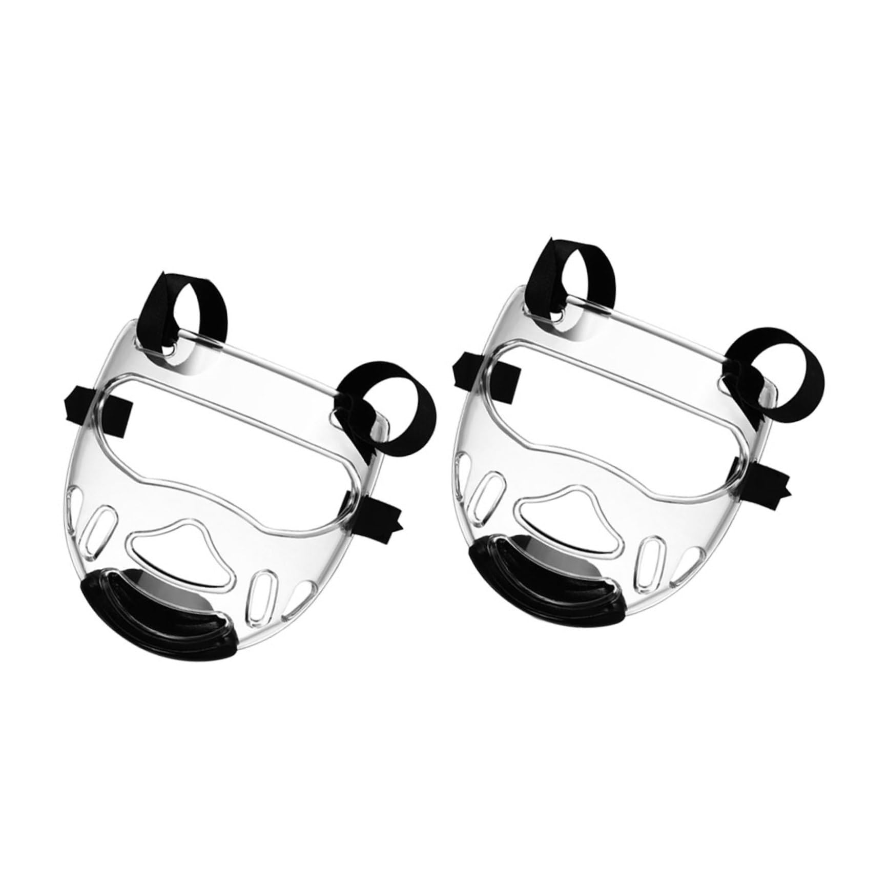 Yardwe Maschera Protettiva da Taekwondo 2 Pezzi in Plastica Temperata Leggera e Affidabile per Allenamento di Karate e Protezione Viso