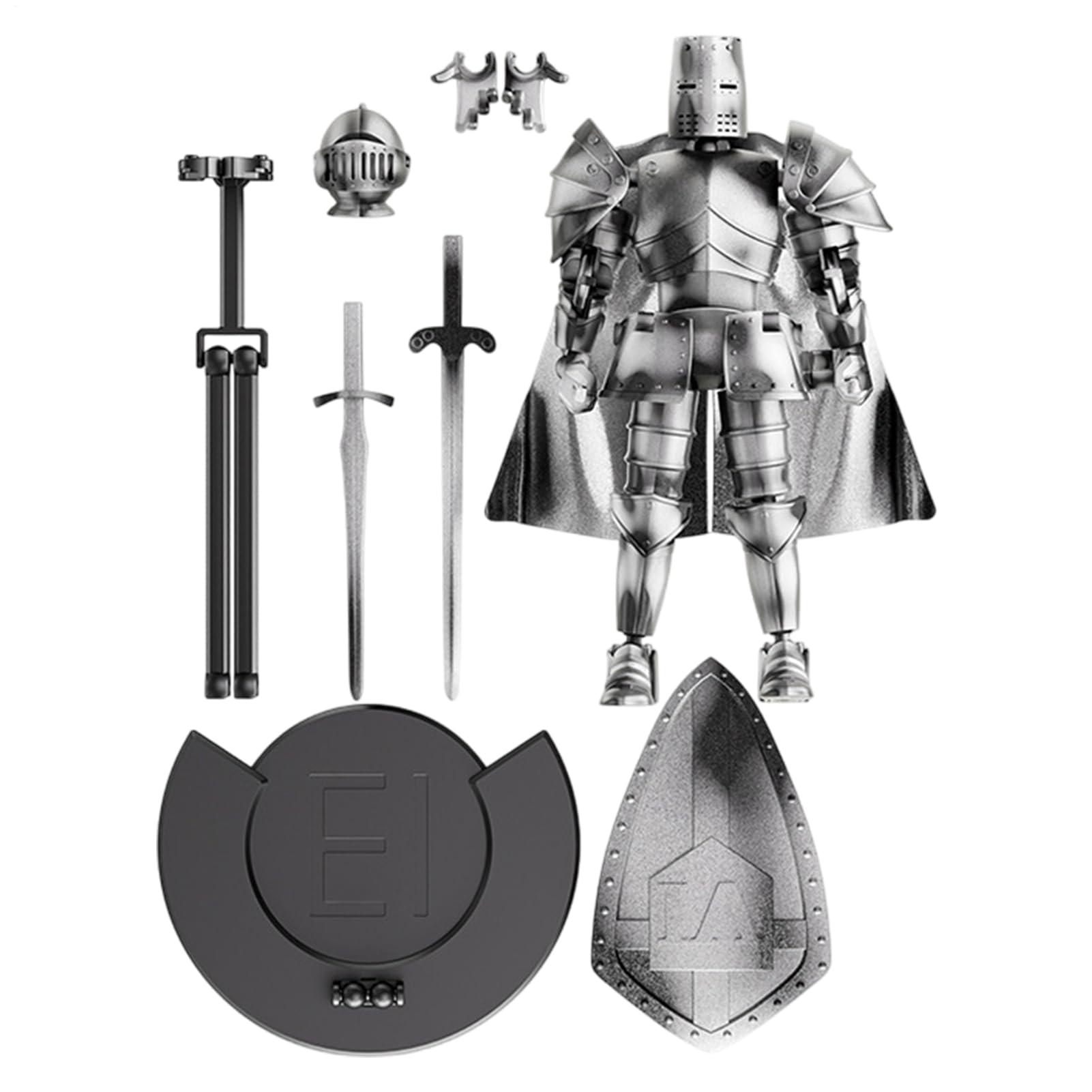 Medieval Knight Figure – Historical Soldier Statue, Movable Figurine | Articulated Warrior Toy Display, Classic Fantasy Hero Collectible, Battle Decor Sculpture for Home Shelf Decoration