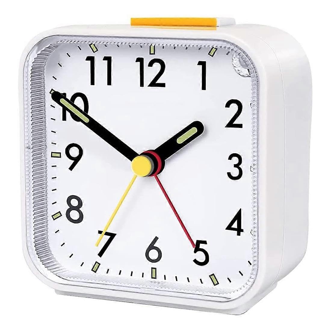 JOYHAPPST Alarm Clock Analog Silent No Ticking Alarm Clock with Snooze Function Light Functions Portable Alar