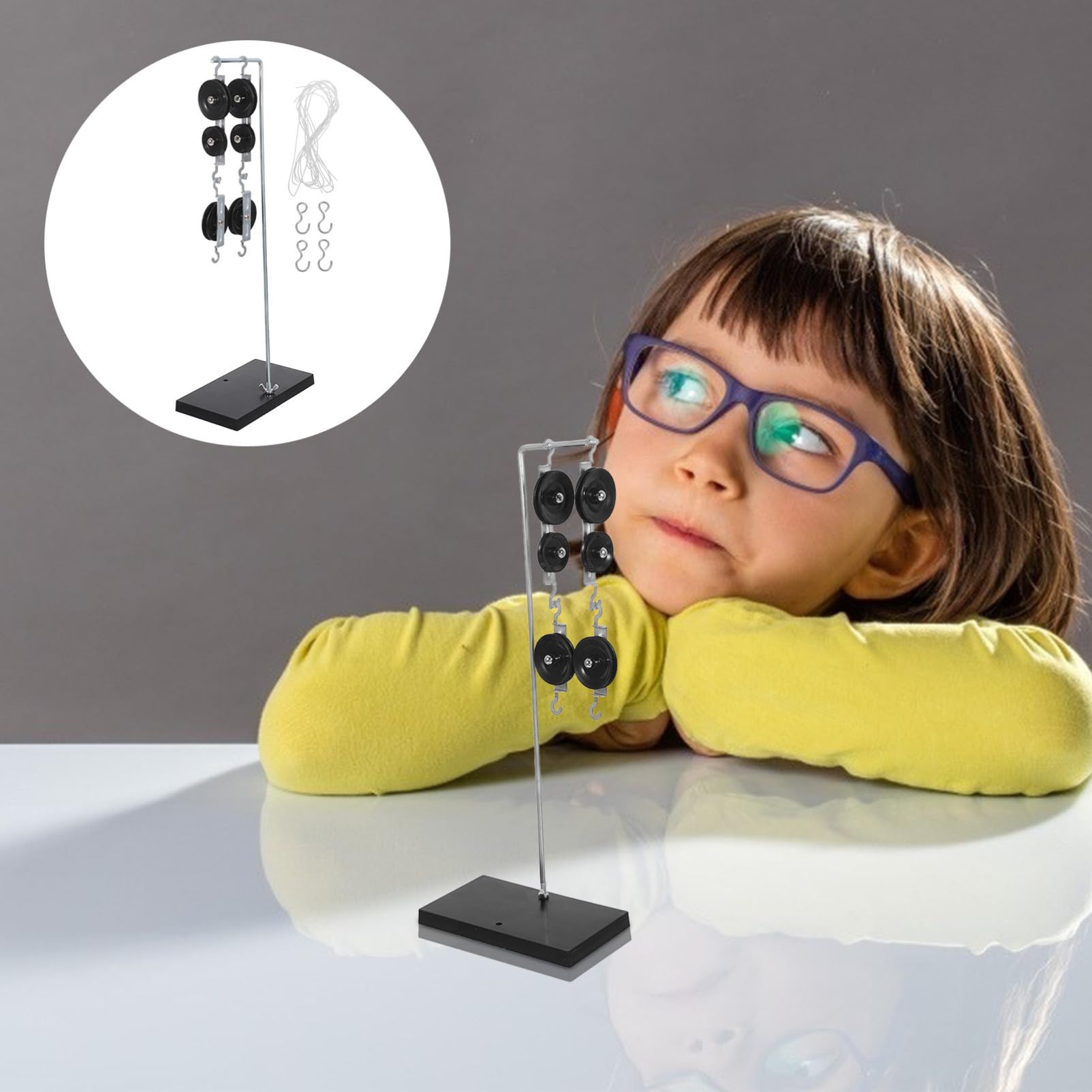 PRETYZOOM 5 Set Blocchi Pulegge con Base Zincata per Esperimenti Kit Scuola Media per Pulegge Piccoli Blocchi per Laboratori Scientifici