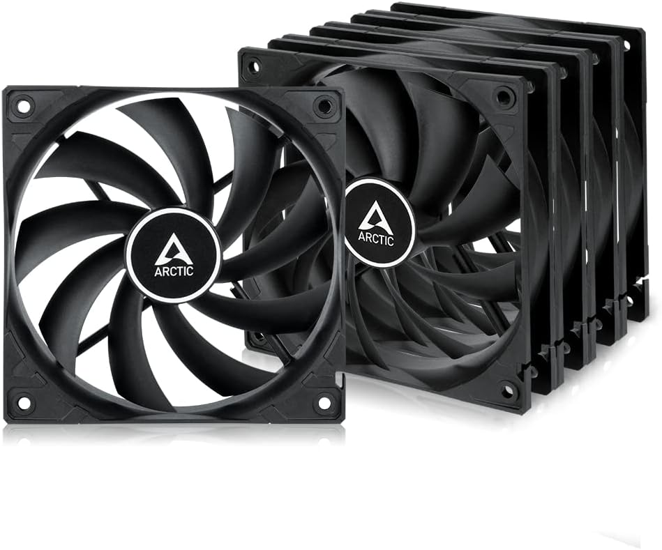ARCTIC F12 120mm black case fan five-pack