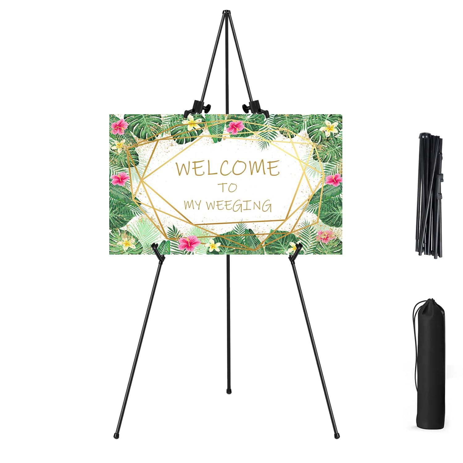 Hniuyun Black Easel Stand for Wedding Sign & Poster