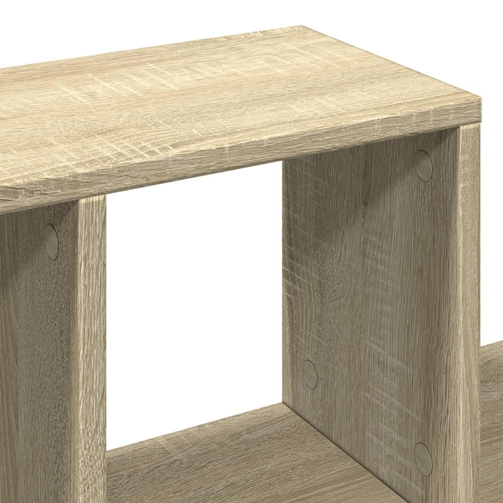 Estantería de pared de roble Sonoma, 100 x 20 x 53 cm, material de madera, fuerte agarre, 85 kg, diseño moderno que ahorra espacio para salón, pasillo, cocina y baño