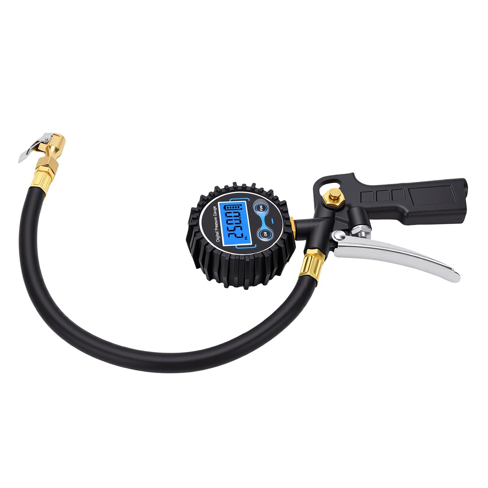 Generic Cyfrowy Miernik Ciśnienia w Oponach z Inflatorem Dokładne Pomiary 0,1 PSI dla Samochodów Osobowych, Ciężarowych, SUV-ów, Motocykli ze światłem LED
