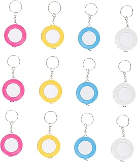 ORFOFE 12 Pcs Small Tape Measure Clothing Measuring Tape Gift Tape Pocket Tape Measure Key Ring Tape Measure Tailor Ruler Measure Retractable Keychain Abs Body Tape Measure Human Body