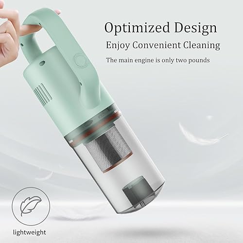 Miniatura 3 de KEROMEE Aspiradora de palo, aspiradora de mano con cable, mini escoba eléctrica para pelo de mascotas, suelos de madera dura, limpieza de alfombras