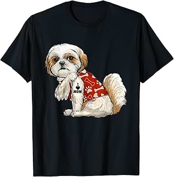 Amazon.com: I Love Mom Tattoo Shih Tzu Mom Funny Mother's