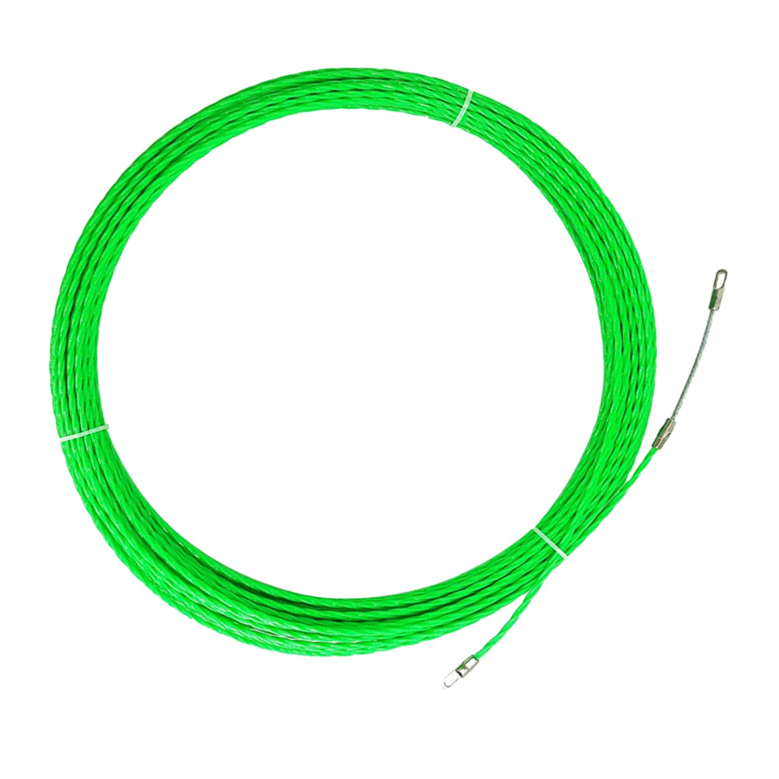Kabeleinziehhilfe 100M, 4,5MM Kabelziehhilfe Einziehspirale Polyester Einziehdraht mit 2 Führungsfeder Einziehhilfen Einziehband für Einzugsband zur Kabelverlegung Leerrohr