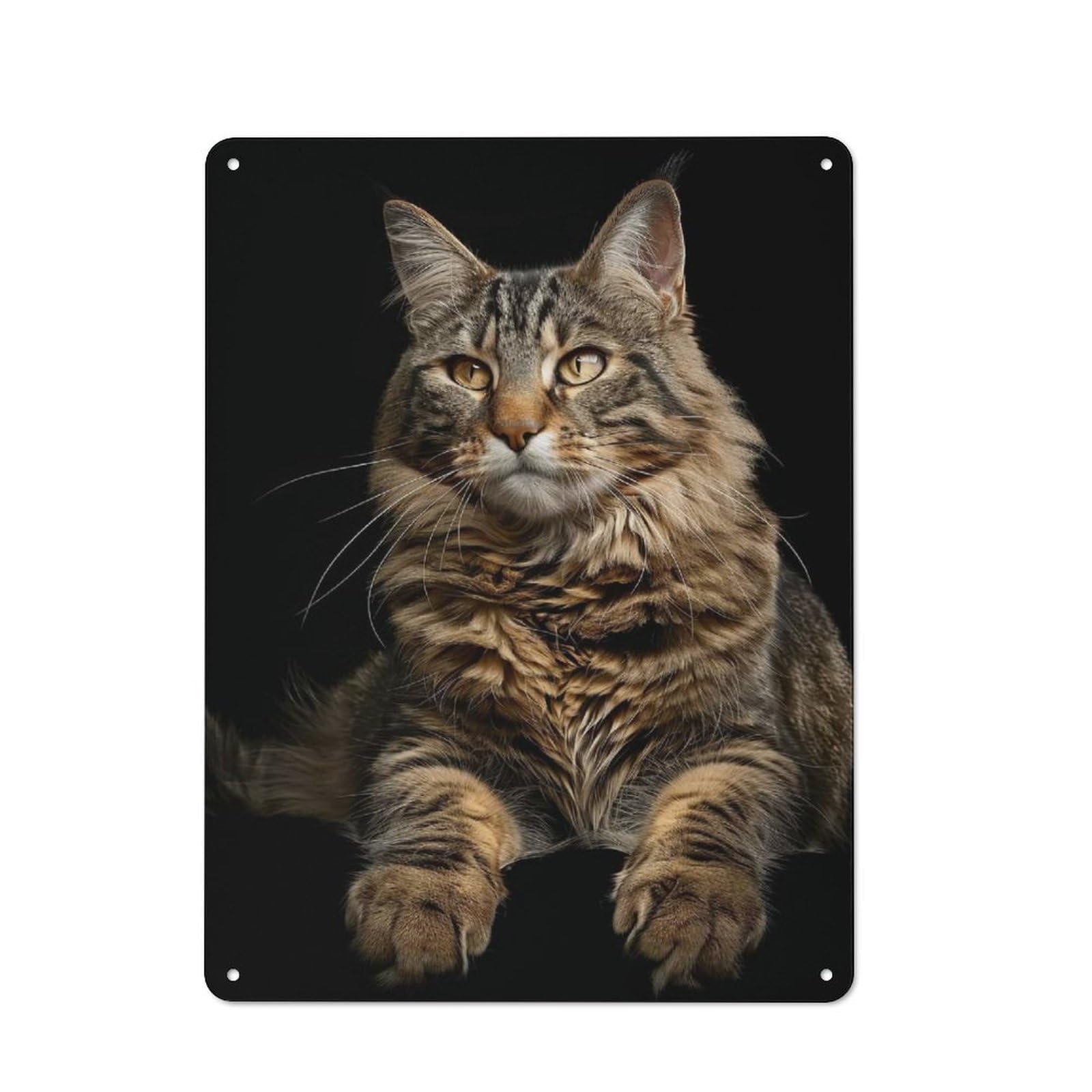 Junmoney American Bobtail Tin Wall Plaque 40X30cm With For Bar Or Restaurant, Suited To Restaurant Interior Fans