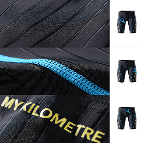 Buy MY KILOMETRE Jammer Swimsuit Mens Solid Swim Jammers Endurance Long Racing Training Swimsuit