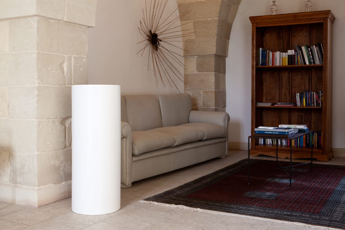 Kloris Colonne cylindrique Sweet Table Hauteur 90 cm diamètre 35 cm Couleur Blanche fabriquée en Italie