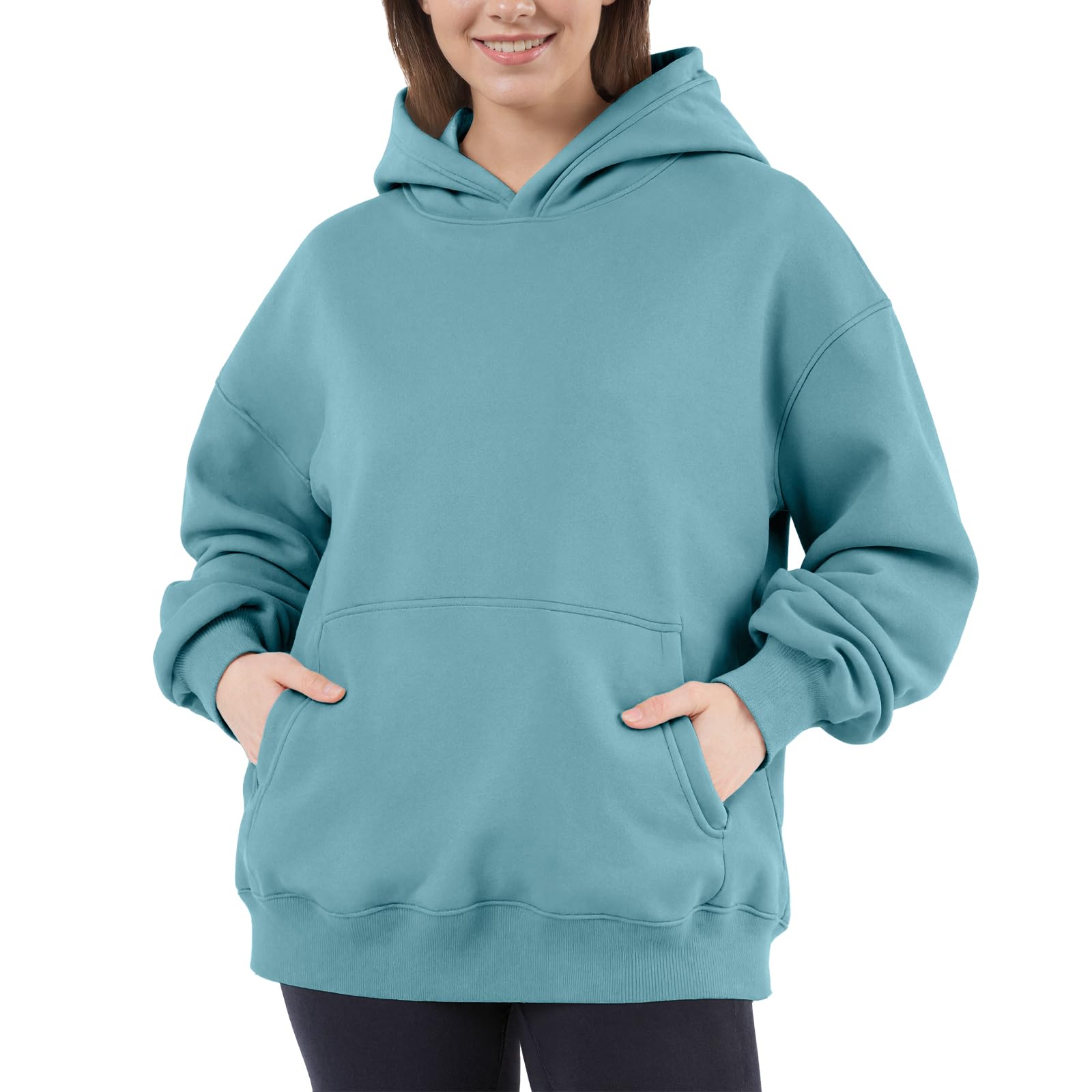 Women Hoodies Sweatshirts Sweaters Fleece Hooded Oversized Long Sleeve Crewneck Shirts Fall Winter Outfits Pocket