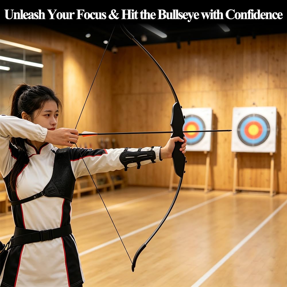 Arco Recurve 40 libbre per Adulti-51 "Bow Riser in Legno Takedown per il Target Practice e Principiante con Tiro con Tiro per Praticare Frecce all'aperto