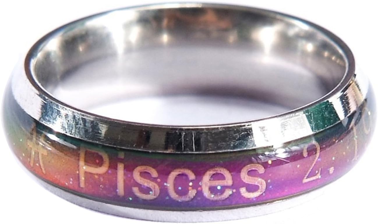Mood Rings 12 Constellation Changing Color Emotion Feeling Finger Ring with Box