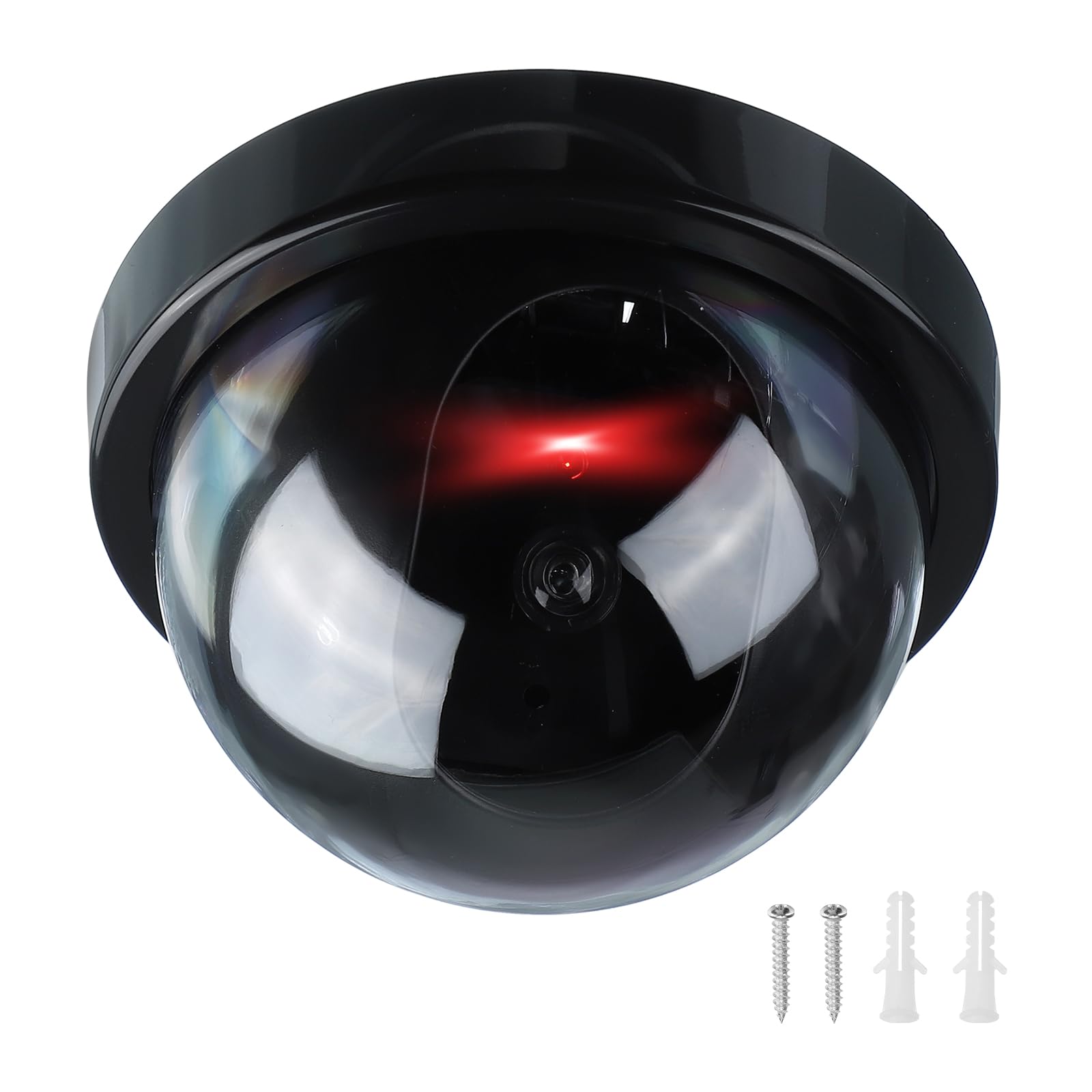 PATIKIL Fake Security Camera, Dummy Dome Cameras with Flashing Red LED Light & Screw for Indoor & Outdoor Home Business, Black-image-43