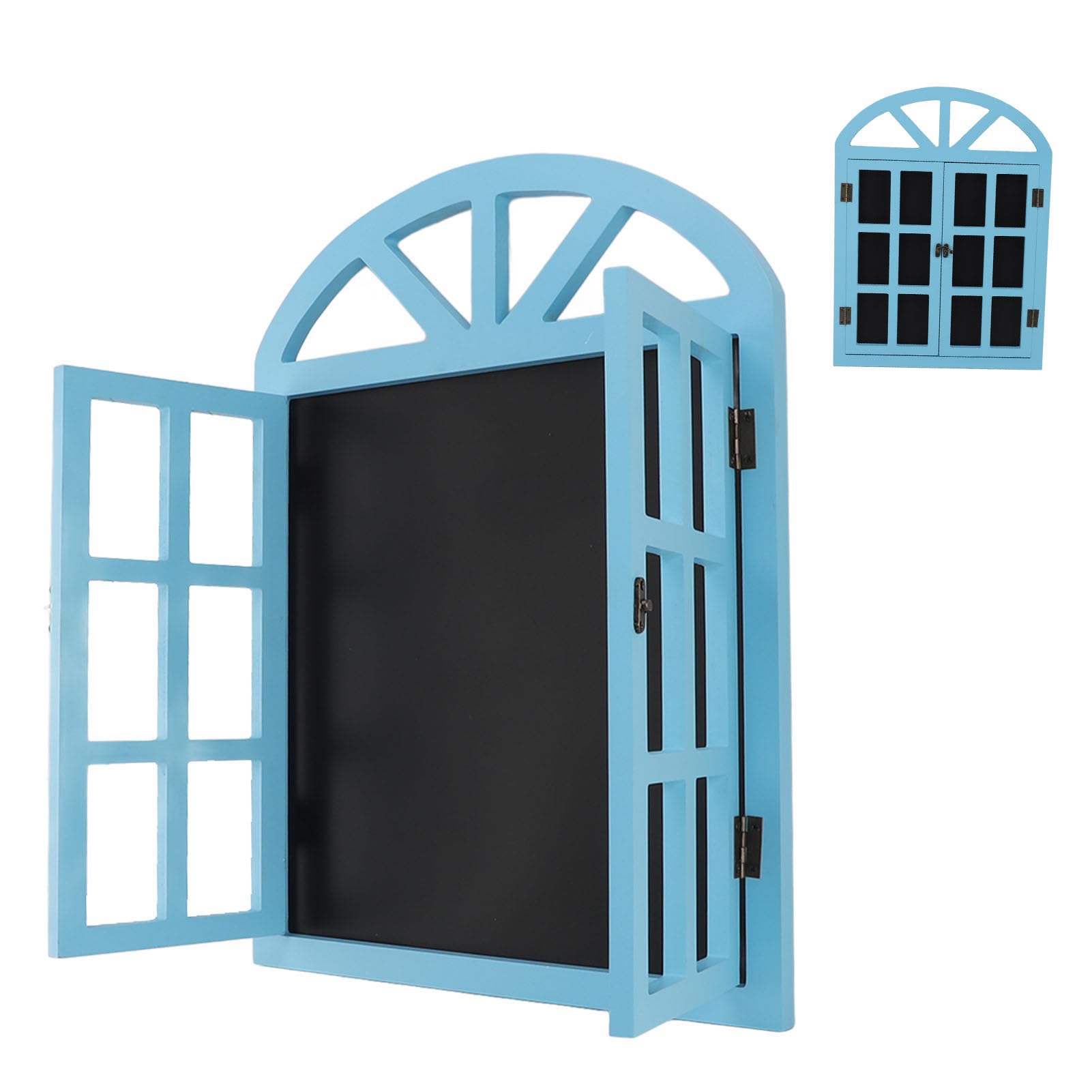 Letrero, tablero de mensajes, tablero de letras, ventana falsa, pizarra de tiza, cartel, pizarra negra, cartel, decoración versátil, fácil de colgar, tablero de mensajes para (azul)