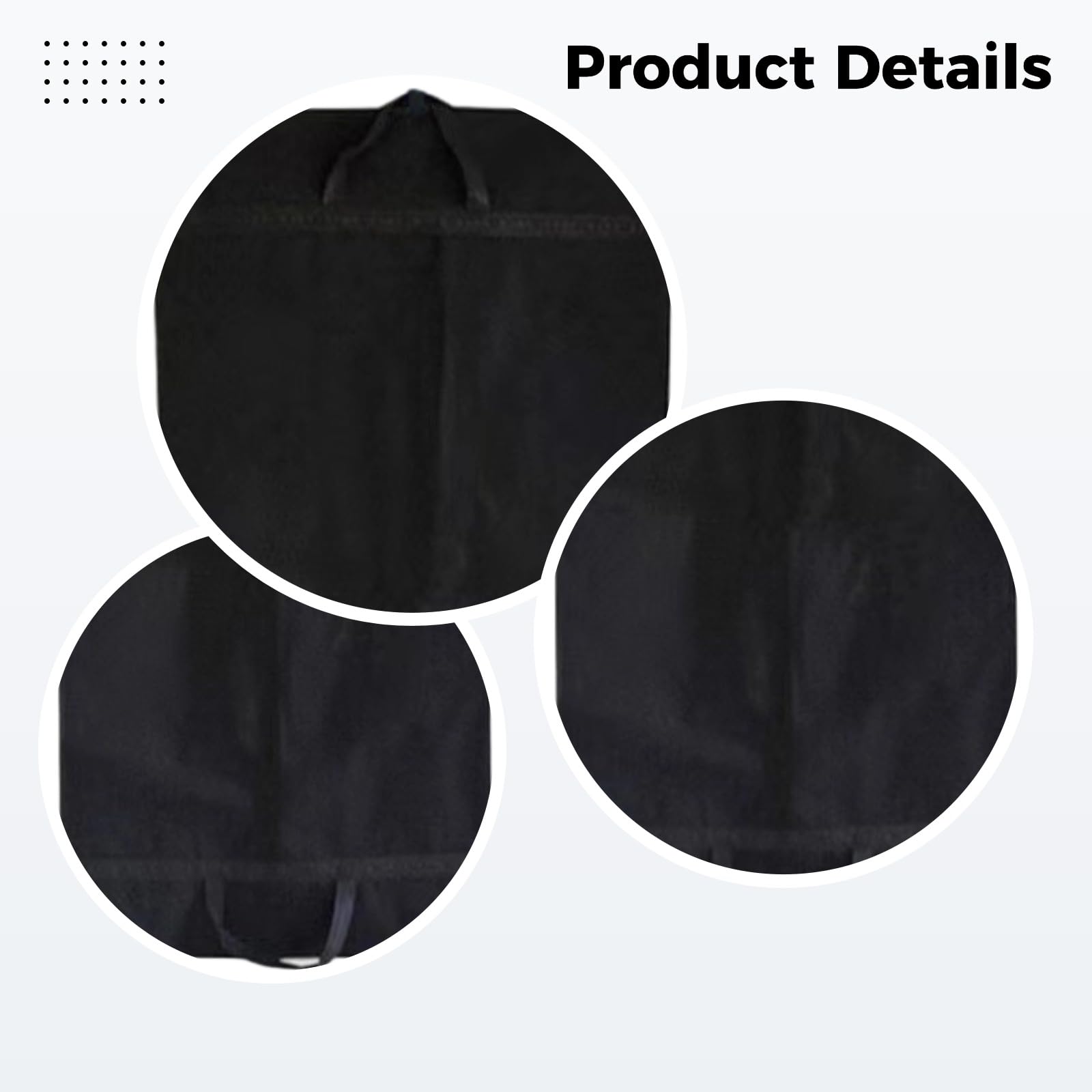 2 Stk. Kleidersäcke 23,6 x 39,4 Zoll / 60 x 100 cm, schwarz, Vliesstoff Anzughülle mit Mehrfachnaht, atmungsaktiv und staubdicht, für Hockeytrikots, Brautkleider und Anzüge