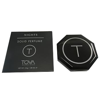 Tova Nights Solid Perfume Compact Floral Woody Pocket Perfume Dab-On for Women USA Made & Cruelty-Free 2.4 g