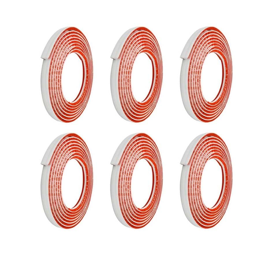30M(5M*6 Rolls) PVC Quadrant Trim,Flexible Laminate Beading Self Adhesive Plastic Wall Corner Edging Strip for Worktop Ceiling Floor,Caulk Moulding Skirting Board Trim(19mm*10mm)